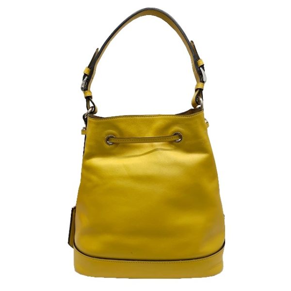 imgrc0083969245 PRADA Tassel 2WAY Shoulder Bag Leather Yellow Brown