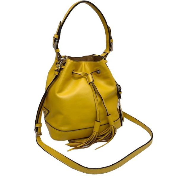 imgrc0083969254 PRADA Tassel 2WAY Shoulder Bag Leather Yellow Brown