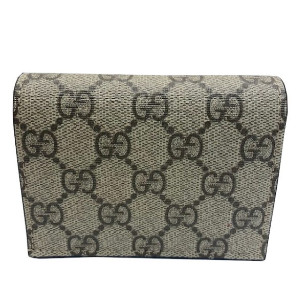 imgrc0084088231 GUCCI GG Supreme Bosco Applique Mini Wallet Beige Red