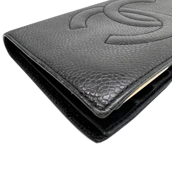 imgrc0084432176 CHANEL Caviar Skin Long Wallet COCO Logo Black Gold Hardware