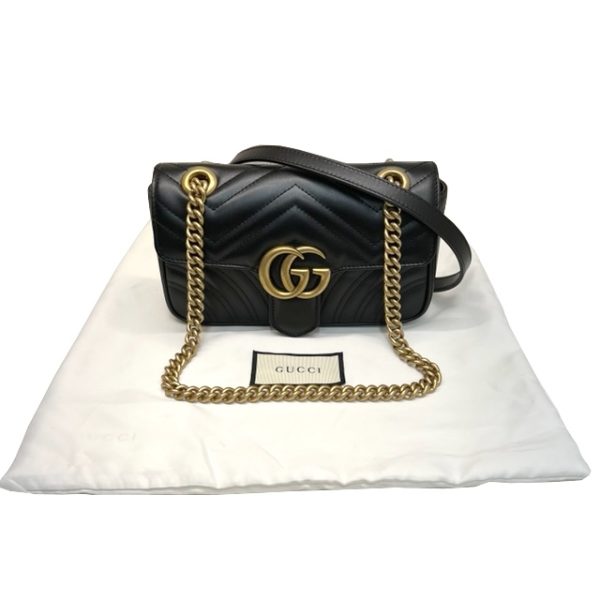 imgrc0084485566 GUCCI GG Marmont Quilted Mini Bag Black