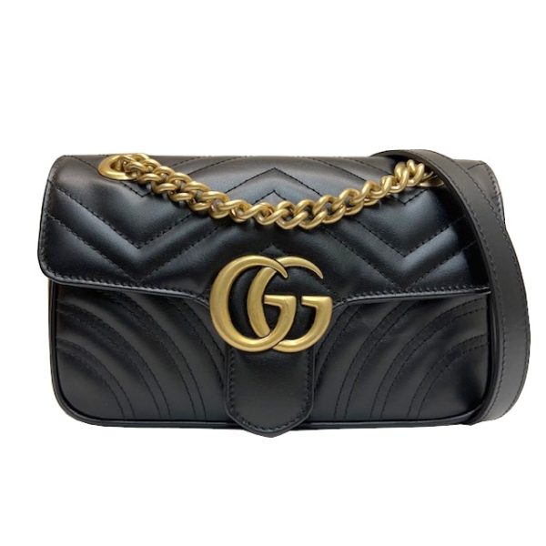 imgrc0084485575 GUCCI GG Marmont Quilted Mini Bag Black