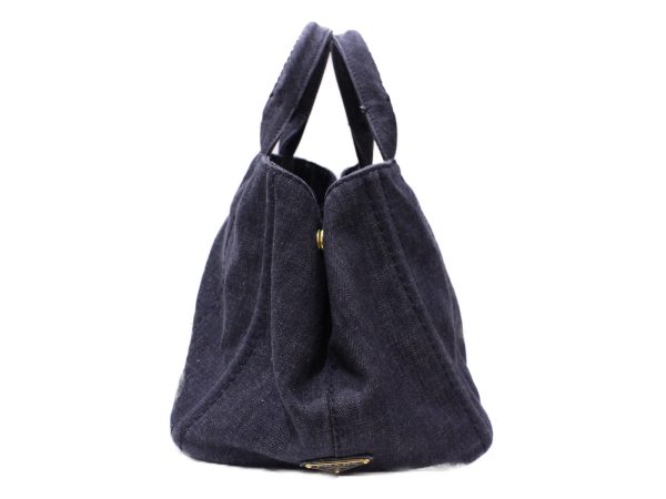 imgrc0084534620 Prada Kanapa Canvas Black Denim Shoulder Bag