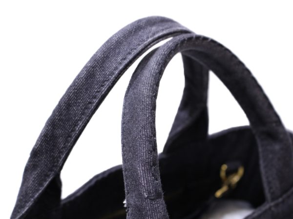 imgrc0084534632 Prada Kanapa Canvas Black Denim Shoulder Bag