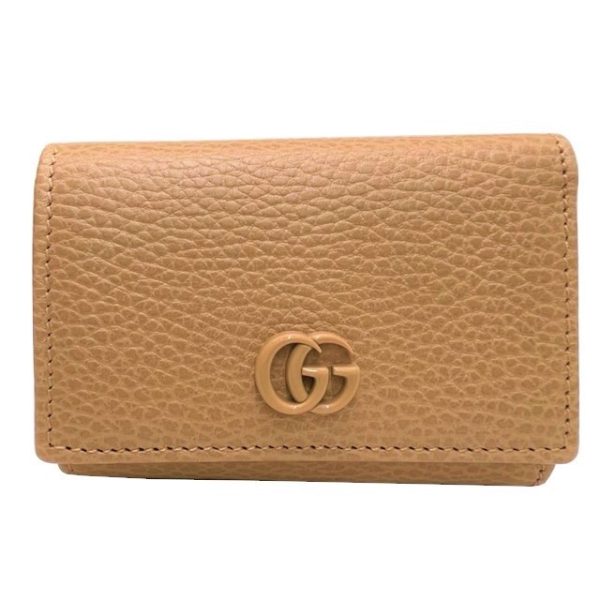 imgrc0084706017 GUCCI GG Marmont Medium Card Case Wallet Rose Beige