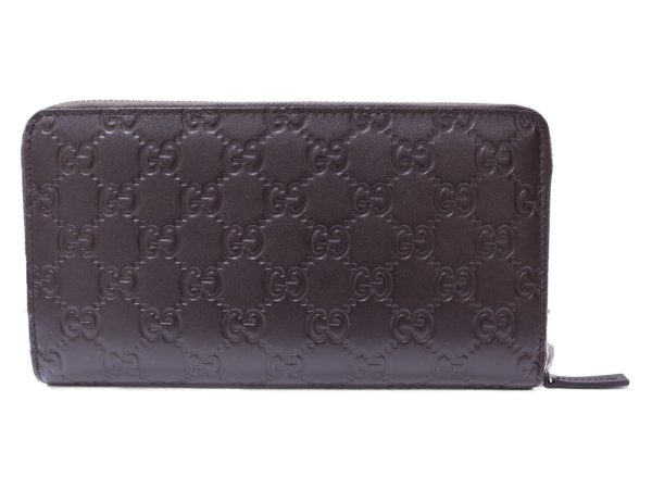 imgrc0084839947 Gucci Zip Around Wallet Guccisima Dark Brown