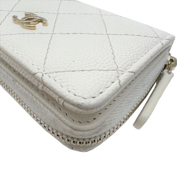 imgrc0085278970 CHANEL Coin Case Card Case Caviar Skin Ivory