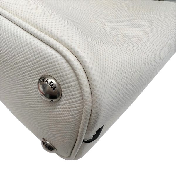 imgrc0085462965 PRADA 2WAY Handbag Pannier Saffiano White