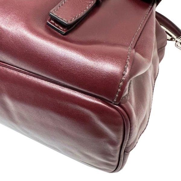 imgrc0085715120 PRADA Soft Calf Shoulder Bag Leather Bordeaux