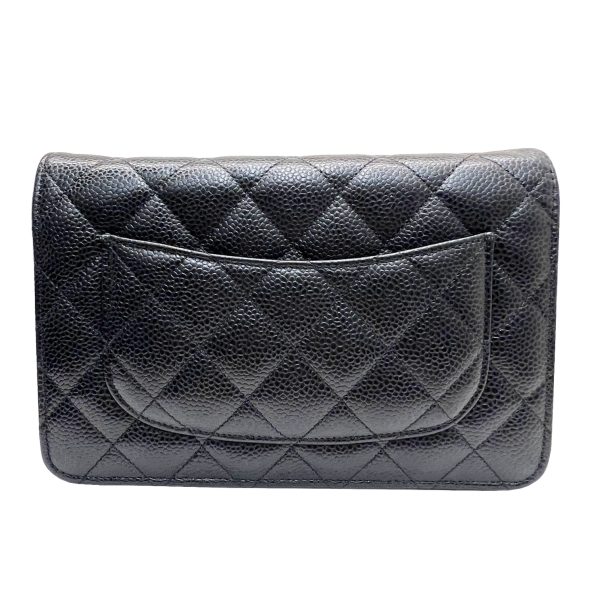 imgrc0085828254 CHANEL Matelasse Chain Wallet Caviar Black Silver