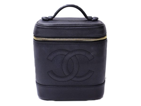 imgrc0086033906 Chanel Vanity Bag Caviar Cosmetic Pouch Black