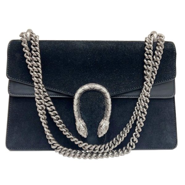 imgrc0086167738 GUCCI Dionysos Chain Shoulder Bag Suede Black