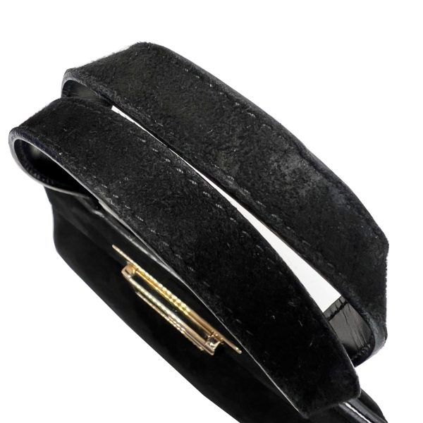 imgrc0086176469 GUCCI Mini Handbag Suede Leather Black