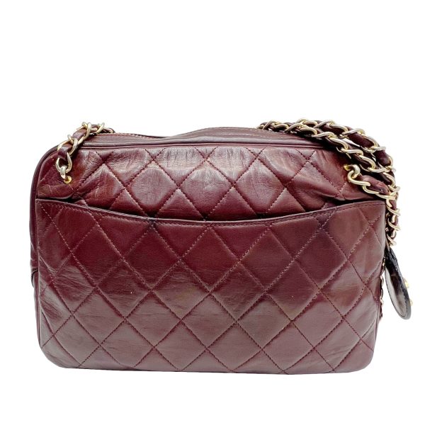 imgrc0086265540 CHANEL Chain Tote Bag Lambskin Bordeaux