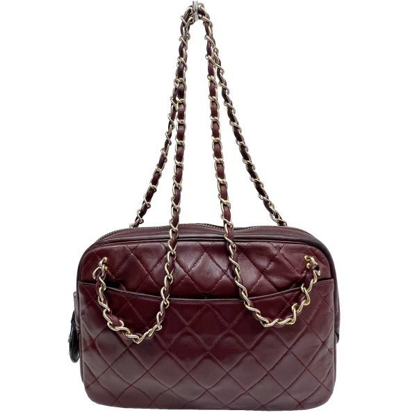 imgrc0086265542 CHANEL Chain Tote Bag Lambskin Bordeaux