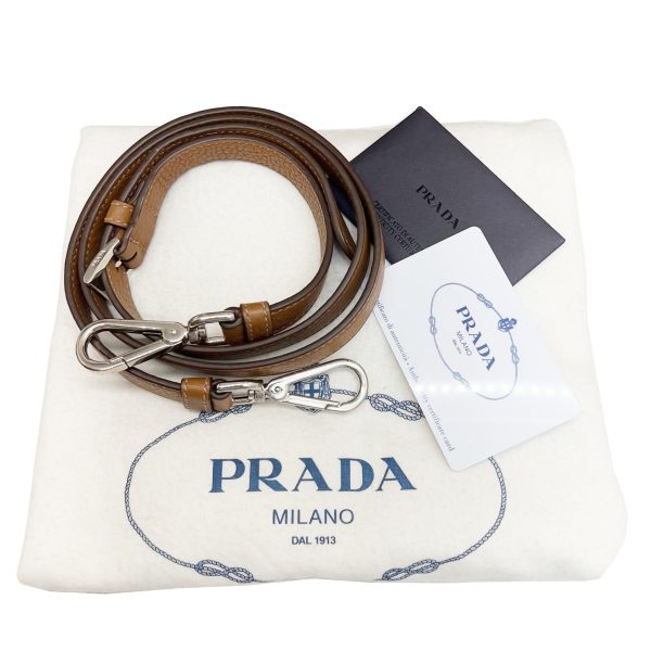 imgrc0086283943 PRADA Vitello Phenix Handbag Leather Brown Camel