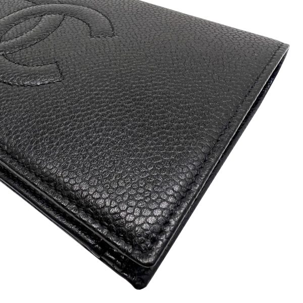 imgrc0086293856 CHANEL Bifold Long Wallet Caviar Skin Black