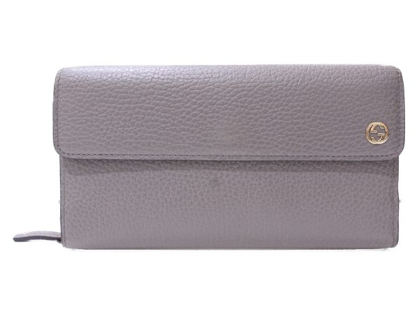 imgrc0086495245 Gucci Trifold Long Wallet Interlocking G Gray