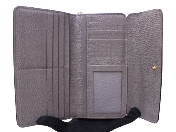 imgrc0086495252 Gucci Trifold Long Wallet Interlocking G Gray