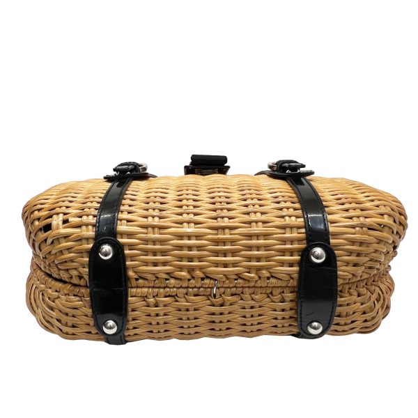 imgrc0086507096 Salvatore Ferragamo Vara Basket Bag Rattan Straw Black