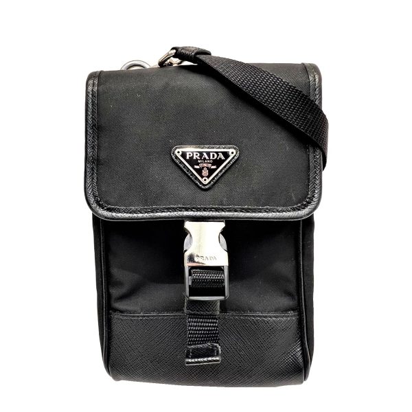 imgrc0086714345 PRADA Pochette Smartphone Case Mini Shoulder Bag Black