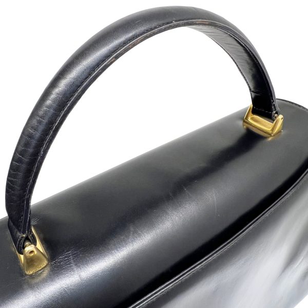 imgrc0086727474 Salvatore Ferragamo Gancini 2WAY Shoulder Handbag Calf Leather Black