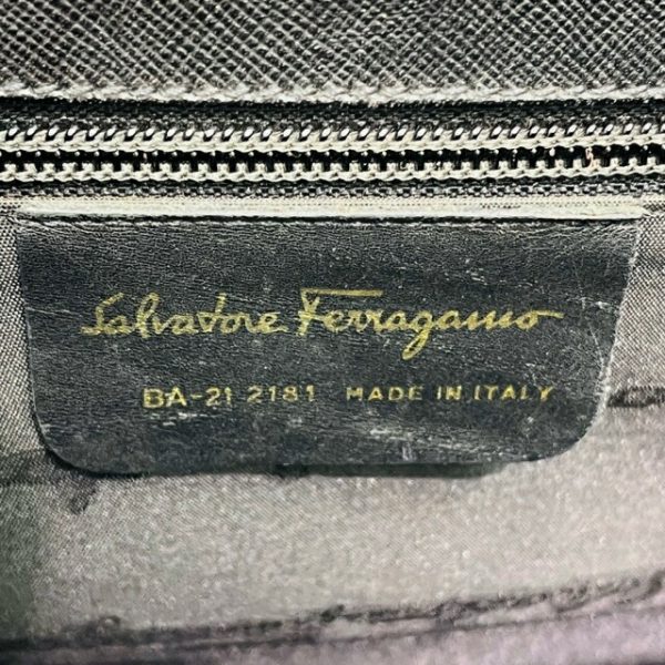 imgrc0086990352 Salvatore Ferragamo Gancini Handbag Leather Black