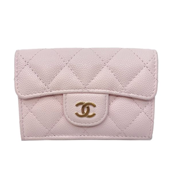 imgrc0086994360 CHANEL Matelasse Compact Wallet Caviar Skin Pink