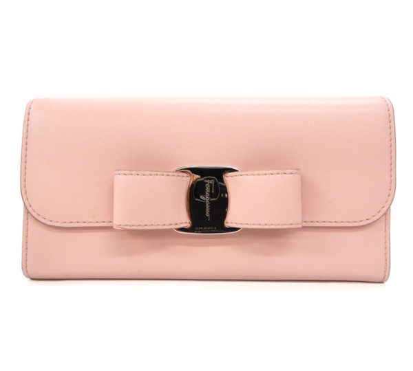 imgrc0087026410 Salvatore Ferragamo Vara Ribbon Bifold Long Wallet Pink