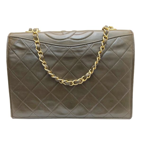 imgrc0087090622 CHANEL Matelasse Chain Shoulder Bag Olive Khaki Lambskin