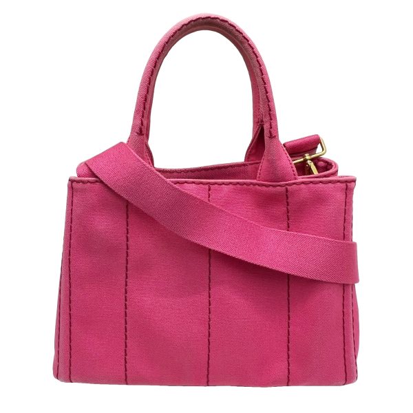 imgrc0087123634 PRADA Mini Canapa Tote 2WAY Handbag Canvas Pink