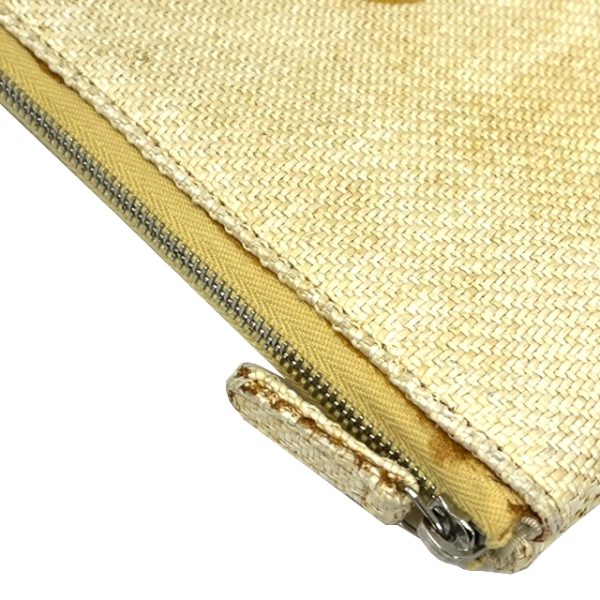 imgrc0087280818 CHANEL Deauville Clutch Bag Fabric Yellow