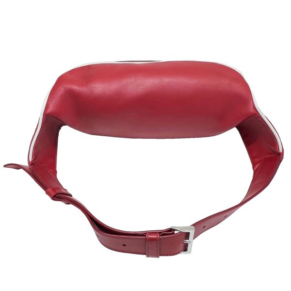 imgrc0087298785 PRADA Leather Waist Bag Waist Pouch Body Bag Red