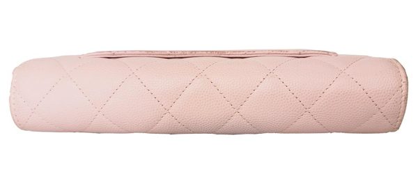 imgrc0087443207 CHANEL Matelasse Long Wallet Caviar Grained Calf Pink