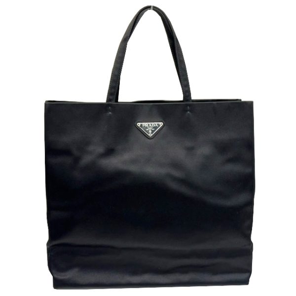 imgrc0087462709 PRADA Tote Bag Satin Black