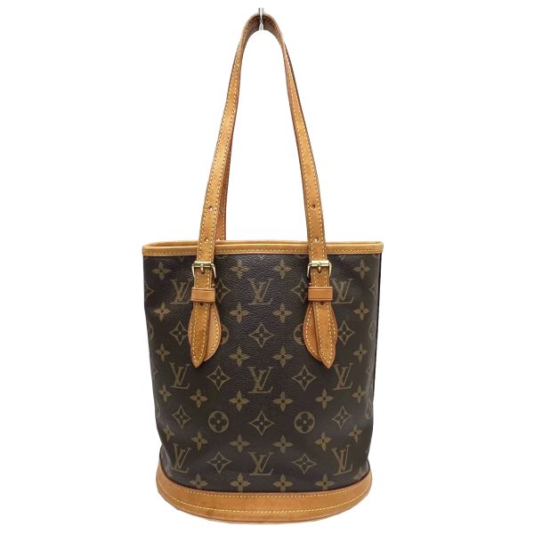 imgrc0087488381 Louis Vuitton Petit Bucket Tote Bag Monogram Canvas Brown