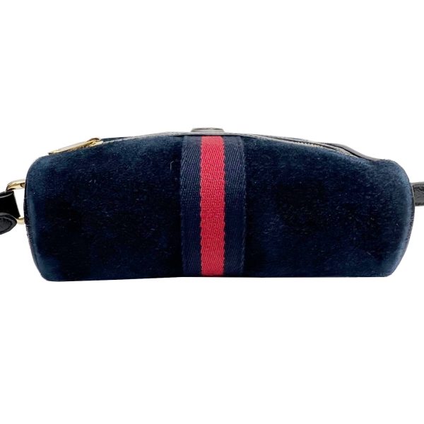 imgrc0087501536 GUCCI Ophidia Mini Shoulder Bag Suede Leather Navy