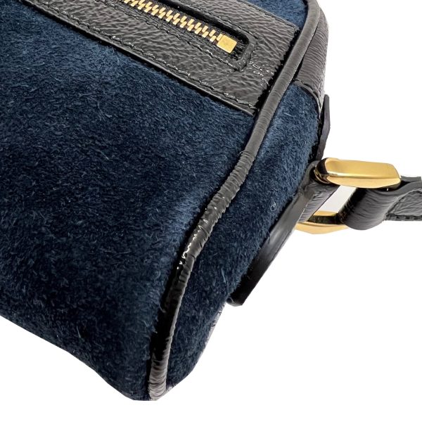 imgrc0087501537 GUCCI Ophidia Mini Shoulder Bag Suede Leather Navy