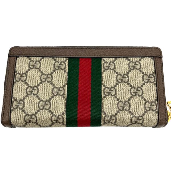 imgrc0087501603 GUCCI Round Zipper Long Wallet Ophidia GG Beige Red Green