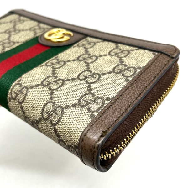 imgrc0087501604 GUCCI Round Zipper Long Wallet Ophidia GG Beige Red Green