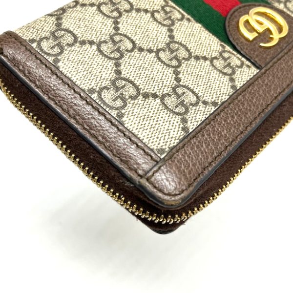 imgrc0087501605 GUCCI Round Zipper Long Wallet Ophidia GG Beige Red Green