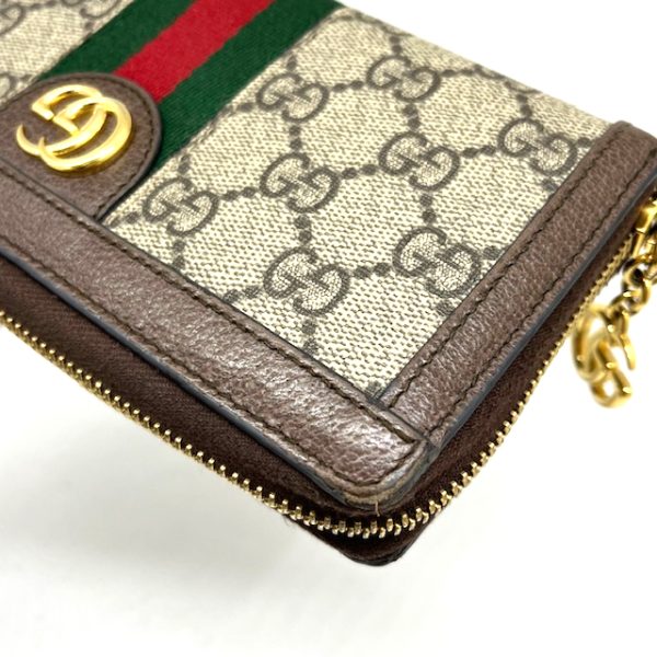 imgrc0087501606 GUCCI Round Zipper Long Wallet Ophidia GG Beige Red Green