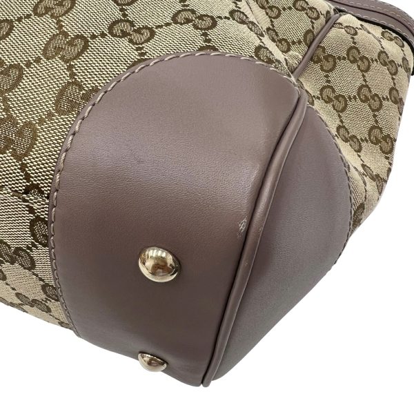 imgrc0087657866 GUCCI GG Canvas Tote Bag Handbag Ribbon Beige Lavender Gray