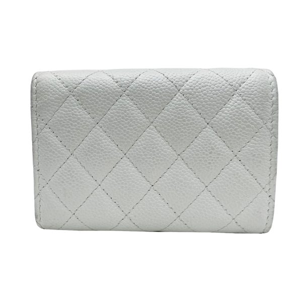 imgrc0087665173 CHANEL Boy Chanel Trifold Wallet Caviar Skin White