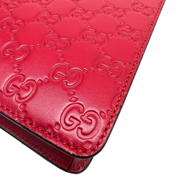 imgrc0087718431 GUCCI Logo Clutch Bag Leather Red