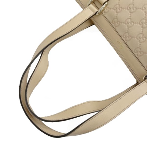 imgrc0087817479 GUCCI Abby Tote Bag GG Supreme Leather Beige