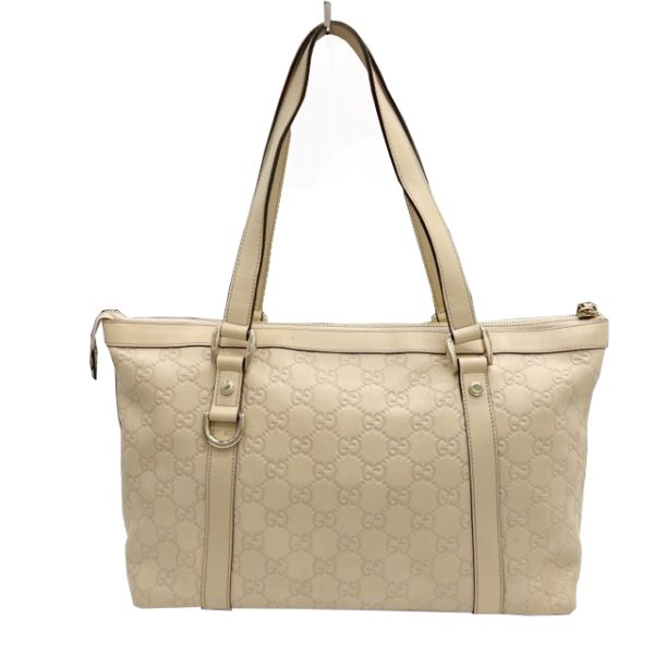 imgrc0087817484 GUCCI Abby Tote Bag GG Supreme Leather Beige