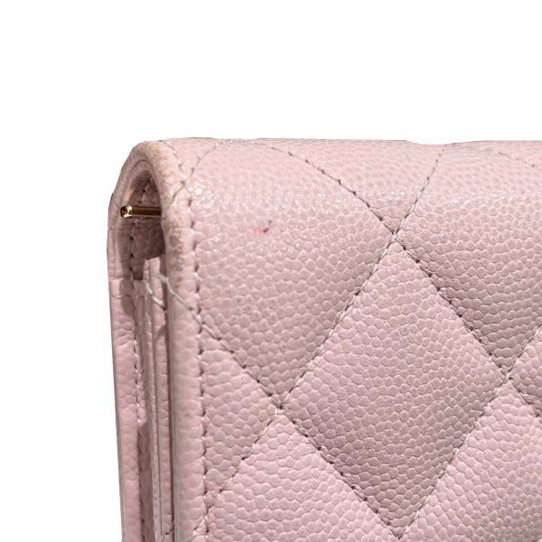 imgrc0087909226 CHANEL Matelasse Long Wallet Caviar Grained Calf Pink