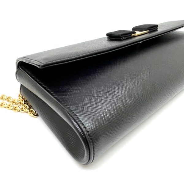 imgrc0087911731 Ferragamo Chain Shoulder Bag Clutch Bag Nero Black