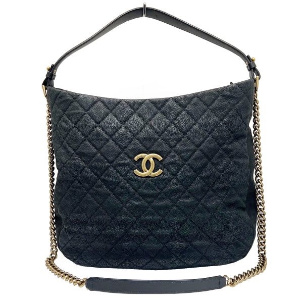 imgrc0087917919 CHANEL Coco Mark Chain Shoulder Handbag Soft Caviar Caviar Skin Black